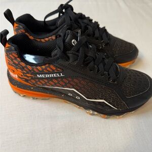 Merrell Black and Orange Sneakers